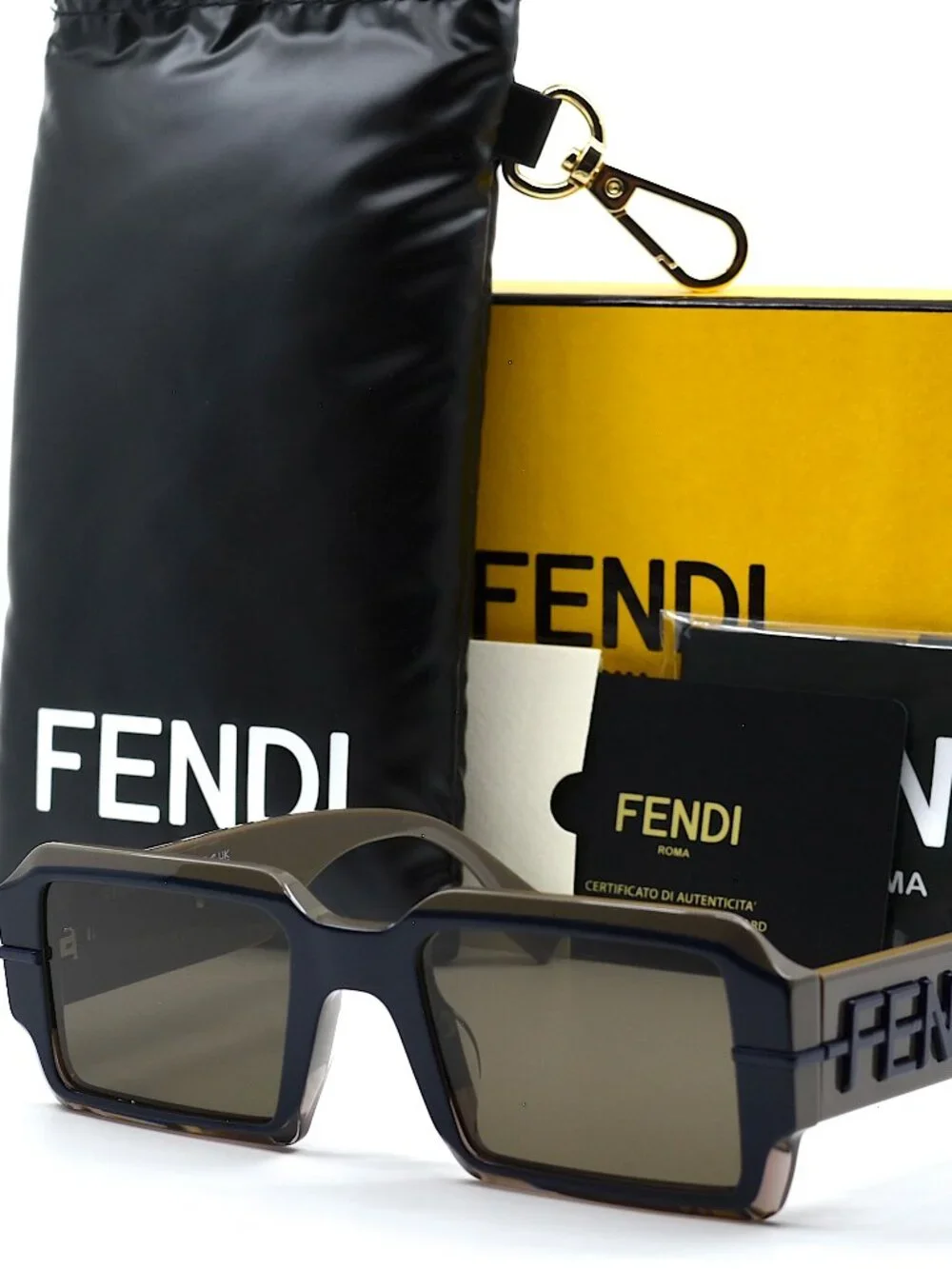 FENDI FE40073U 50E SHINYBROWN MEN'S AUTHENTIC SUNGLASSES MADE IN ITALY NEW